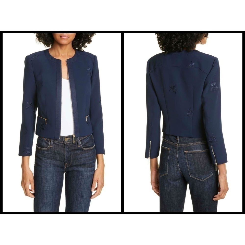 💕TED BAKER💕 Saahra Embroidered Cropped Jacket